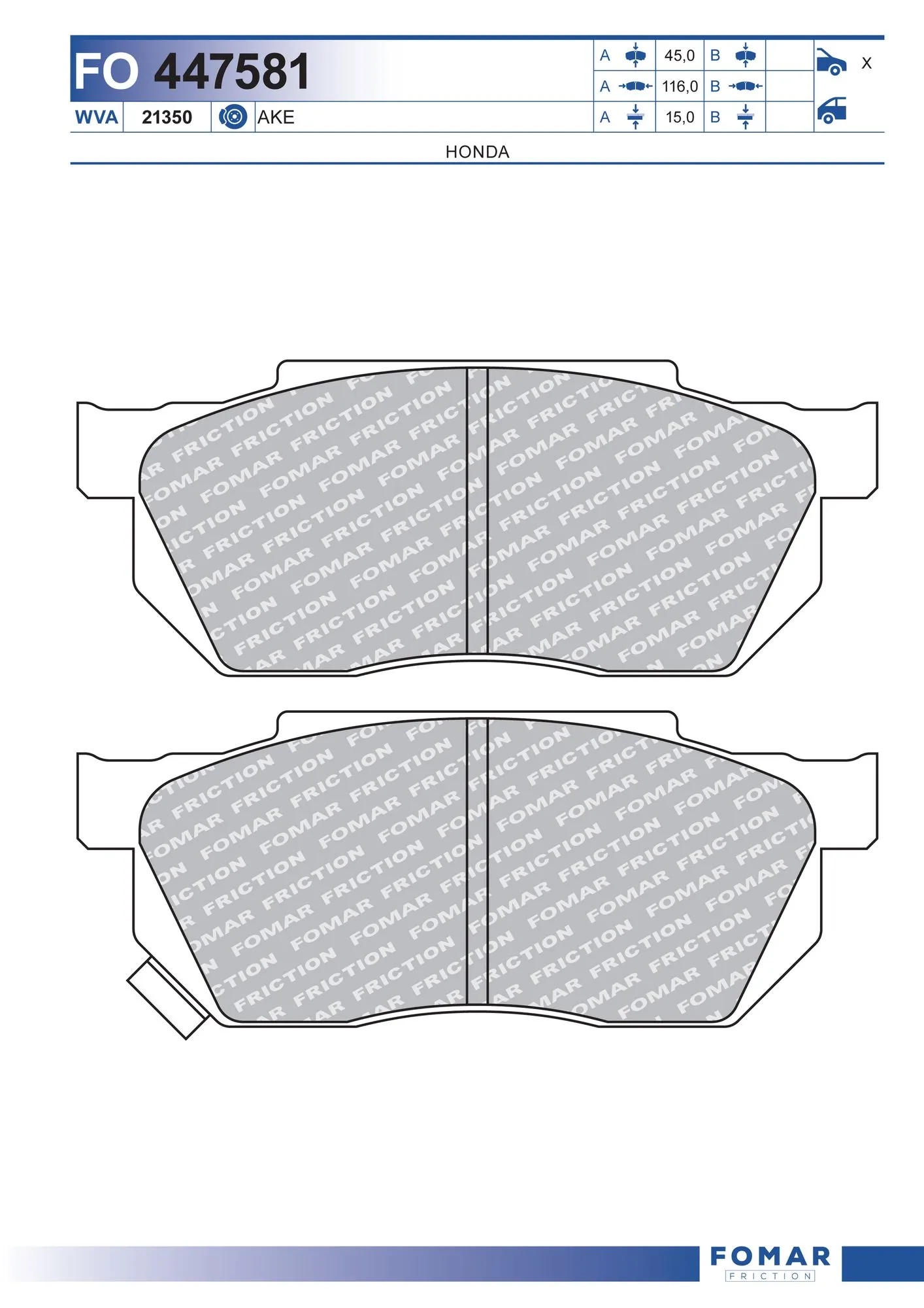 Brake Pad Set, disc brake
